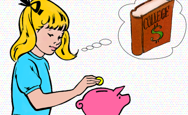 Girl Saving for College and Financial Planning