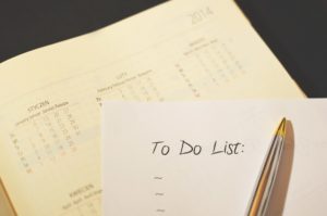 Calendar Agenda and Checklist for Successful Goal Setting