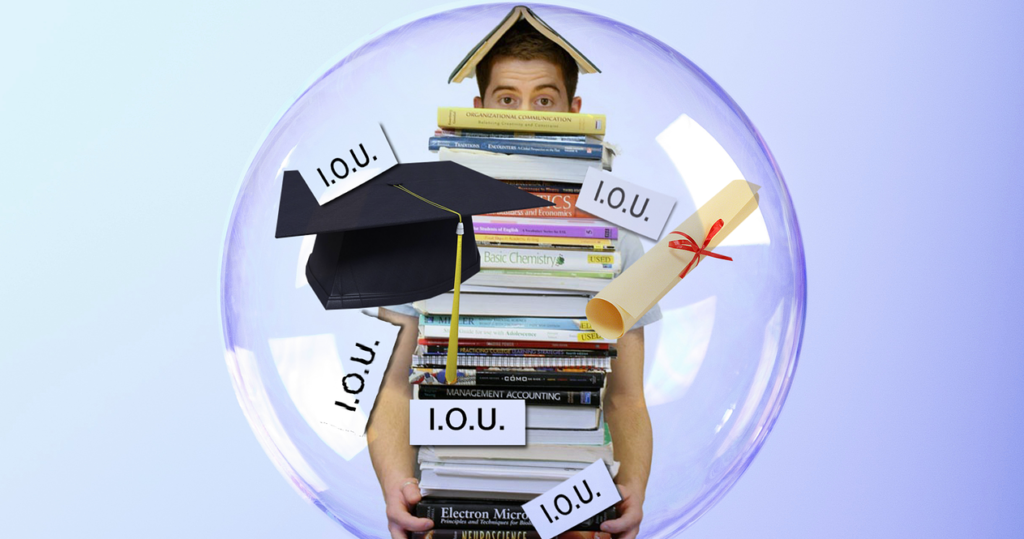 A Student Carying Books and Student Load Debt