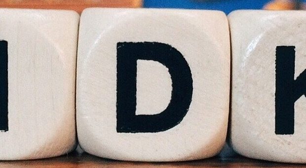 Word Block with Letter "IDK"