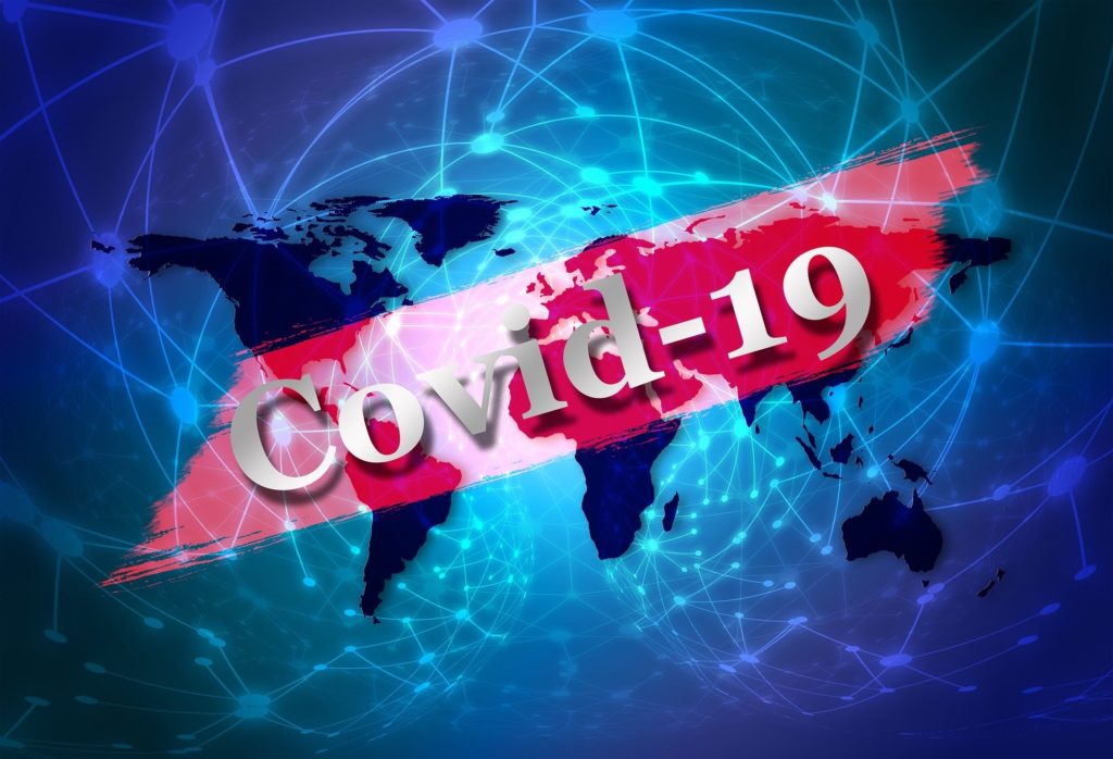 COVID-19 Sign Over the Globe