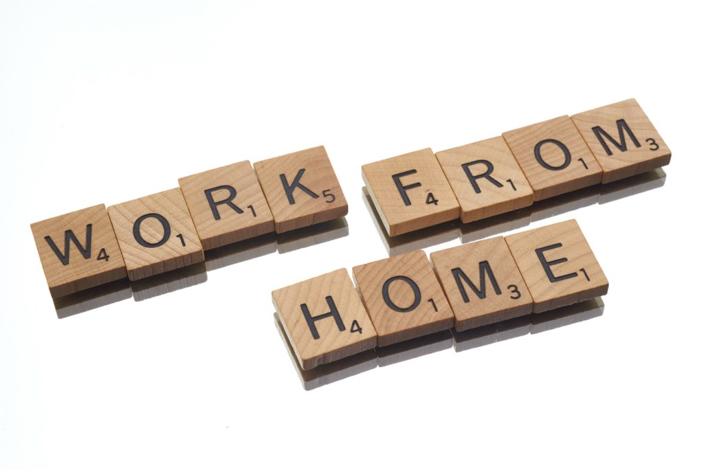 Work From Home Word Blocks