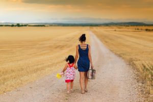 A Mother Walking Child and the Effect of the Motherhood Penalty