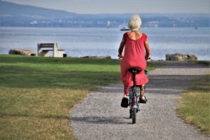 Senior Cyclist Enjoying Retirement