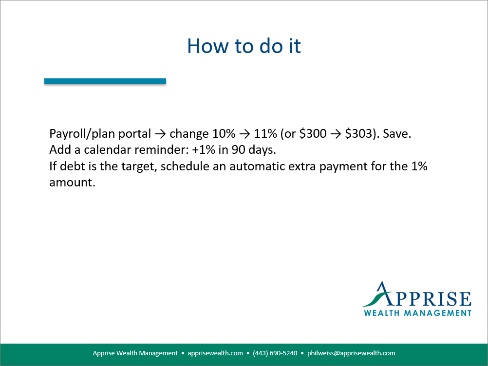 How to Apply the 1% Auto Increase Savings Strategy
